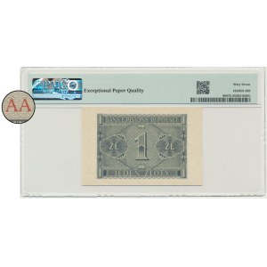 1 złoty 1941 - AA - PMG 67 EPQ - poszukiwana seria
