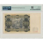 500 złotych 1940 - A - PMG 58 - SPEKTAKULARNY BŁĄD - DWA RÓŹNE NUMERATORY