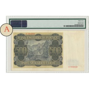 500 złotych 1940 - A 13... - Niewyłapany Falsyfikat Londyński - PIĘKNY i RZADKI