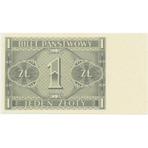 1 złoty 1938 with print only on the back