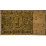 1 złoty 1938 with print only on the back