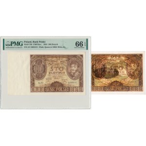 100 złotych 1934 - Ser. AV. - znw. +X+ - PMG 66 EPQ