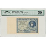 5 złotych 1930 - Ser. A. - PMG 50 -