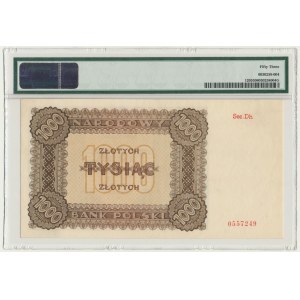 1.000 złotych 1945 - Dh - PMG 53 - rzadka seria zastępcza