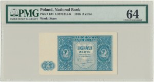 2 złote 1946 - NIEBIESKI - PMG 64 - RZADKOŚĆ