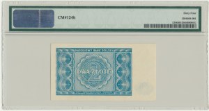 2 złote 1946 - NIEBIESKI - PMG 64 - RZADKOŚĆ