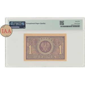 1 marka 1919 - IAA - PMG 65 EPQ - pierwsza seria