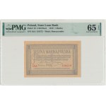 1 marka 1919 - IAA - PMG 65 EPQ - pierwsza seria