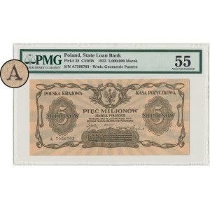 5 milionów marek 1923 - A - PMG 55 - pierwsza seria