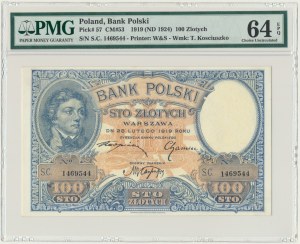 100 złotych 1919 - S.C. - PMG 64 EPQ