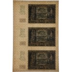 20 złotych 1940 - nierozcięty fragment arkusza (3 szt.) - bez oznaczenia serii i numeracji - Ex.Miłczak