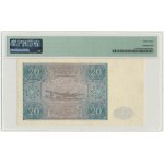 20 złotych 1946 - D - PMG 64 - NIEBIESKA