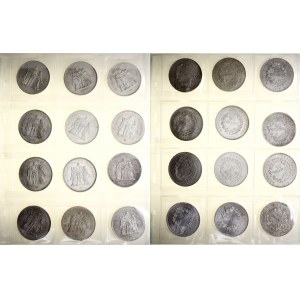 France, set of 12 x 50 francs, 1974-1979, Pessac