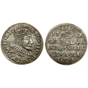 Poland, trojak, 1592, Riga