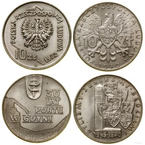 Polsko, sada: 2 x 10 zlatých, 1970 a 1972, Varšava