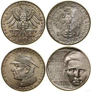 Poland, set: 2 x 10 gold, 1967, Warsaw