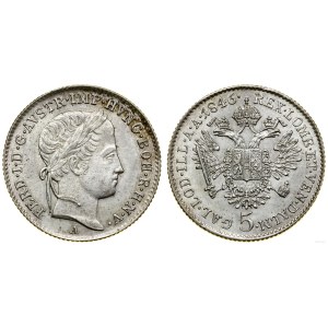 Austria, 5 krajcarów, 1846 A, Wiedeń