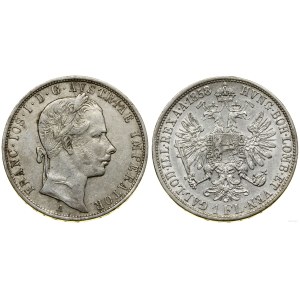 Austria, 1 florin, 1858 A, Vienna