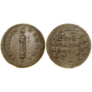 Italy, 2 baiocchi, no date, Rome