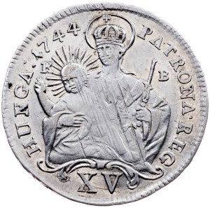 Maria Theresia, 15 Kreuzer 1744, KB, Kremnitz