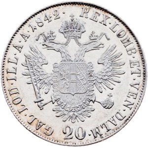 Ferdinand V., 20 Kreuzer 1842, M, Milán