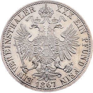 Franz Joseph I., 1 Vereinsthaler 1867, A, Vídeň