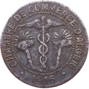 Algeria, 10 Centimes 1916