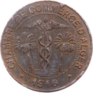 Algeria, 10 Centimes 1916