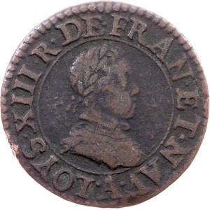 France, Double Tournois 1615, A, Paris