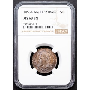 France, 5 Centimes 1855, A, Paris