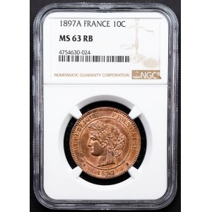 France, 10 Centimes 1897, A, Paris