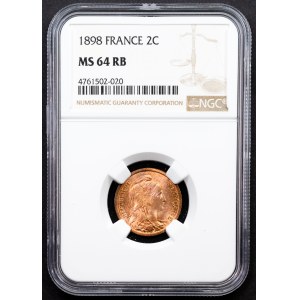 France, 2 Centimes 1898, Paris