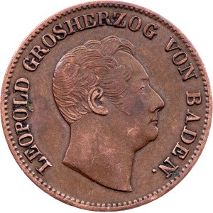 Germany, 1 Kreuzer 1850, Karlsruhe