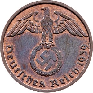 Germany, 2 Reichspfennig 1939, B, Vienna