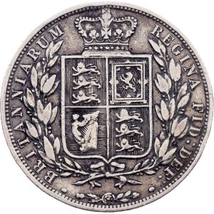 Velká Británie, 1/2 Crown 1886, Londýn