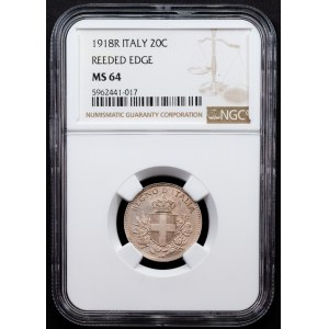 Italy, 20 Centesimi 1918, R, Rome