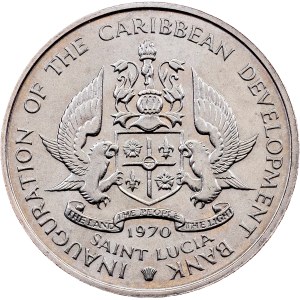 Saint Lucia, 4 Dollars 1970, London