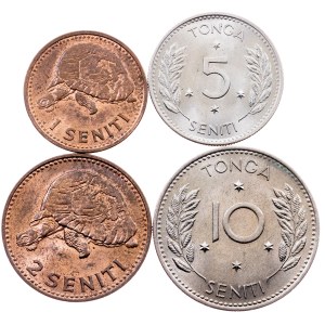 Tonga, 1, 2, 5, 10 Seniti 1967