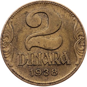 Yugoslavia, 2 Dinara 1938, Paris