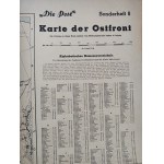 Map - Eastern Front, supplement to Die Post newspaper, ca. 1942.