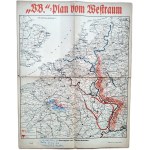 "VB."-Plan vom Westraum - Map , Siegfried Line, [ World War II ].