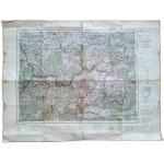 World War II staff map, Bielsko Biała, Zywiec, Cieszyn, Wieliczka, Tatra Mountains, Beskids district ]