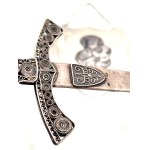 Patriotic letter knife with engraving - " To the Comrade in arms .... " JW 1599 Zgierz and a grosgraph - silver, 1970s.