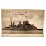 Postcard - O.R.P. Baltic - School Division, Gdynia 1937 [ Stamp, written from the deck of the cruiser O.R.P. Baltic, Navy ].