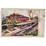 Postcard - Poznań - Central Station - Poznań 1931 [ Railway Station ].