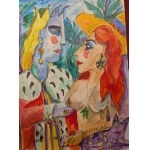 Hanna Bakuła, "The King and the Shepherdess," watercolor on paper, unique, 2026