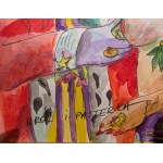 Hanna Bakuła, "The King and the Shepherdess," watercolor on paper, unique, 2026