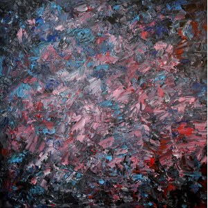 Iwona GABRYŚ (b. 1988), Composition in navy blue and pink No. 241, 2026