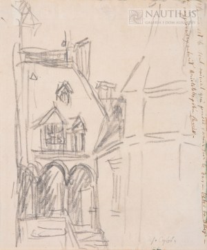 Jan Cybis, Zaułek [Dziedziniec zamku w Gołuchowie], 1967