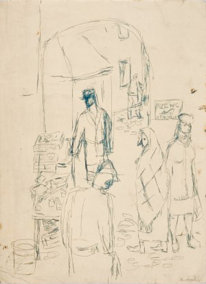 Zygmunt Waliszewski, Scena uliczna, lata 30. XX w.